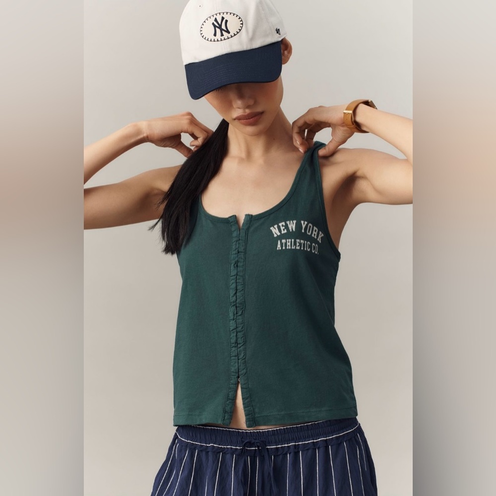 Scoop-Neck Button Front Tank
Pilcro  Anthropologie In: Dark Green